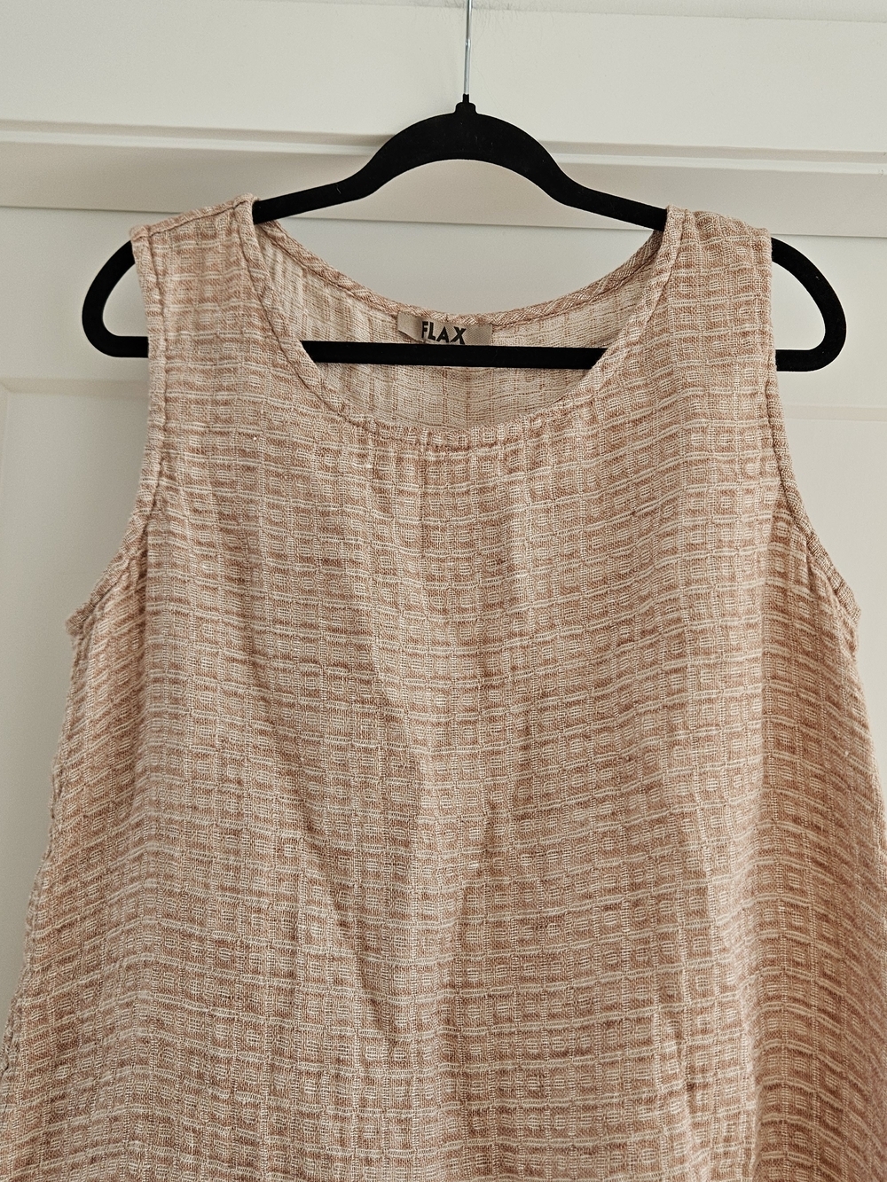 FLAX Women’s Sleeveless Textured Tank Top - Blush Pink - Picture 2 of 7